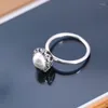 Cluster anneaux authentiques 925 argent sterling éternel grâce à une bague de perle blanche cz compatible pour les femmes engagement de mariage cadeau europe bijoux