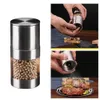 Pepper Shakers Mills Handmatig zout met één hand roestvrijstalen kruidensausslijpen