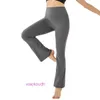AAA -Designer Lul Lul Comfortable Damen Sport Yoga Hosen Klassische neue doppelseitige Nylonhebedhip Tight Crop Wide Leg Fitness für Frauen