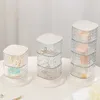 Caixas de armazenamento Caixa de jóias de camadas múltiplas com capa de bracelete à prova de poeira portador de bracelete de plástico Organizador de desktop transparente Office Home office