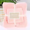 Serviette 2pcs / set Bath Set Coral Fleece Grande Salle épaisse Face à main Douche à la maison pour les enfants adultes