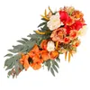 Decoratieve bloemen Exquisite Waterdrop Design herfst oranje bloem handheld kunstmatig boeket voor woningdecoratie en evenementen 667A