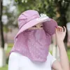 ワイドブリム帽子通気性茶ピッキングハット屋外調整可能な大きな外出マスク電動ファンフェイスネック保護男性女性