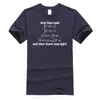 メンズTシャツ神は最大井戸方程式数学科学夏のファッション面白い印刷カジュアルコットンシャツを言った