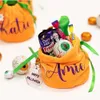 O Candy Treat Treat Cash Wholesale Trick Bocket Orange Veet Pumpkin Basket Borse Halloween Ange