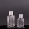 30 ml 60 ml Bouteille en plastique pour animaux de compagnie vide avec capuchon à capuchon en forme carrée transparente bouteille pour maquillage de désinfectant à la main jetable