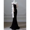 2024 Plus Size Black Mermaid Sparkly Prom klänningar Nya arabiska aso ebi spetspärlade sexig kväll formella parti andra mottagning födelsedag engagemang klänningar cocktail klänning