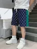 Sann storlek lyxiga män shorts designer band skarvning med dubbla bokstäver skriva ut korta svettbyxor byxor europe streetwear byxor joggar casual bomullsbyxor