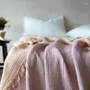 Koce pokrycia miękka sofa lunch gazy łóżka biuro czterowarstwowe bawełniane pokój letni bręg z frędzl