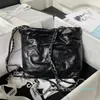 Sacs à bandouliers 10a Sacs à bandouliers Mirror Quality Designers Bag Mini Bucket Handbag Shopping Totted Tote Black Purse Womens Womens Silver Chain Sac