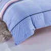 Ensemble de literie Girl Boy Cover Lignes de lit bleu Ensemble de couette Feuilles pour adultes et taies d'oreiller Countreur Bedroom Bedpread Twin Taille