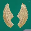 Decorative Figurines Retro American Wrought Iron Stereo Wings Wall Hanging Bar Leisure Decoration Home Soft Industrial Style