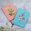 Personlig pu läder anteckningsbok gåva födelse blomma tacksamhet journal gratis anpassade födelsedagspresenter med namn för vänner