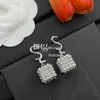 Brief Geplaatste drop -oorbellen Sieraden vierkant geblokkeerde oorbellen trendy earddrops drop studs voor vrouw