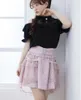 Röcke Lolita Girl süße mehrschichtige Spitze Ruffenrock für Frauen 2024 Sommer Japanischer Stil süßes schlankes schwarzes kurze Damen