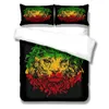 Sängkläder set tecknad film täcke kawaii i full storlek säng hem textil tyg sovrum tröstare set färgglada lejon coola pojke barn studenter