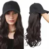 Wig Womens Duck Tongue Hat Simulation Long Hair Big Wave Integrated Fashion Hat Wig