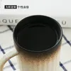Mokken Handgemaakte koffiekopje met lepelmelk Frosted Cups Vintage Jingdezhen Grote capaciteit keramiek