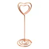 Party Favor 12 PCS COLET SHAPE Numéro Nom Nom Carte Holder Memo Po Stand Clip pour les favoris de mariage Rose Gold