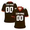 Brown Custom Rugby Shirt American Football Team 2022 2023 Soccer Jersey Men super personlig sportkläder T-shirt