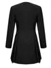 Vestidos casuais femininos de vestido preto feminino moda moda brilhante strass brilhante dobra mini -gestão de gabinete de noite para festa noturna