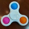 Anti-stress tournant nouveauté push bubble pop keychain fidget spinner compreindre le jouet sensoriel adulte