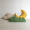 Kissen dekorative hoch elastische Kinderkrippe Bett Mond Dekor Kindergarten für Wohnzimmer