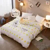 Ensembles de literie 3/4 PCS Coubitre de luxe Modèle géométrique lin lin Coton / Polyester Duvet Cover Sheet