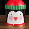 Speicherflaschen moderne Weihnachtssonbonon -Jar -Lecksicher tragbarer Cookie Desktop Snack Organizer Home Decoration Accessoires Gor Christm