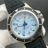 U1 AAA Luxury Bretiling Green Dial Watchess Superocean Heritage Автоматическое механическое движение Смотреть кожаный ремешок Floding Clap