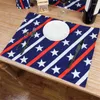 Mats de mesa Y1UB Conjunto de 4 partidos American Pattern Placemats Decorações de jantar