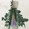 装飾的な花シャワー乾燥ユーカリとラベンダー天然の新鮮な茎ホームオフィスデコレーションウェディングパーティー