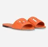 Design Summer Walk Bianca Slippers Sandals Chaussures Flip Flop Casual Walking Calfskin Millennials Slipper Women Dgembosted Crossover Slippers Shoe EU35-42 Boîte