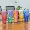 Gradient Colors 40oz Tumbler With Handle Insulated Lids and Straw Stainless Steel Travel Car Mugs Household Travel Thermal Water Bottles FY5952 0513