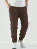 Mens Casual Sports Pants Sweatpants Manlig joggare last Harem Pencil Pants Byxor Multi-Pocket Sweatwear 240513