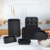 Backwarenwerkzeuge Backen Haushalte Nicht-Stick-Toastbox 12 Tassen Kuchenform verdickter Kohlenstoffstahlquadratblech 5-6 Teile Set Set