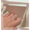 Rings Cute Bling Zircon Stone Adjustable Sier For 925 Sterling Women Engagement Fashion Jewelry 2021 Trend Drop Delivery Ring Otful