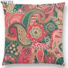 Pillow Boho Paisley Mandala Decorative Pattern Persian National Style Geometry Floral Stripe India Cover Colorful Case