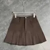 Röcke 2024 Preppy Style Grey Eine Linie Rock Frauen Sommer hohe Taille JK Mini Frau Solid Color Student Plisel Damen