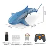 24gラジオリモコンサメ水浴おもちゃ玩具キッズボーイズ子供スイミングプール電気RC魚動物潜水艦船ホエール240511