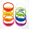 Контролируемый светодиодный силиконовый звук Sound Favors Light Bracelet Actived Glow Flash Brangle Bringle Gift Свадьба на Хэллоуин Рождество