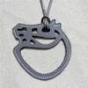 Tornari per la moda marca di moda PU Leather Hollow Horse Key Chain Ring Handbag Accessori a ciondoli R301 T240509