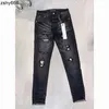 Designer Jeans Purple Jeans Mens calças jeans empilhadas com Jean Brand Vintage Pant Slim Fit Slim Skinny Trousherspants Sortpas Winewing-8 CXD8251