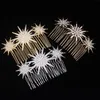 Clip per capelli Accessori per matrimoni nuziali Crystal Star Combs Gioielli per donne Rhinestone Bride Helpiece Party Damigella Regalo