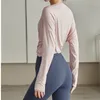 Chemises actives Femmes Pure Color généreusement Perméabilité Yoga Fashion Blouse décontractée Long Version Brave Couchés Fitness Workout Sportswear