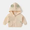 Giacche 2024 Spring Autumn Infant Baby Boys Girls Coats Giacca con cappuccio da cartone animato per bambini Spaccature carine per bambini