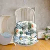 Travesseiro cadeira de hammock balanço pendurado na cesta de assento lavável pátio bloco de jardim