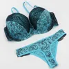 BRAS SETS NEW SEXY BCDE CUP BH BH SET FÖR WOMENS LACE LADY Ultratin Breattable Push Up Underwear Seamless Floral Bacd Stängning Underkläder Y240513