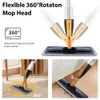 DARIS Spray Floor Mop with Reusable Microfiber Pads 120cm Long Handle Flat For Home Kitchen Laminate Tiles Cleaning 240422