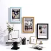 Frames Home Flip Po Frame A4 Size Wooden Painting Paper Storage Front Opening 3D Picture Box For Decoration U5T5
